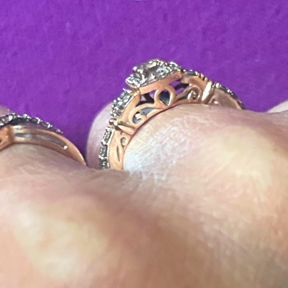 Chocolate diamond 14 K rose gold Levian ring - Picture 10 of 15